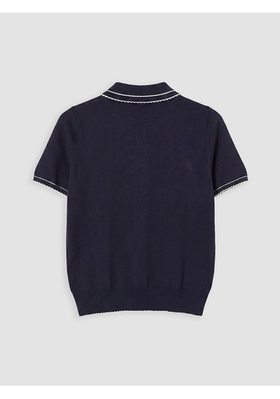 Lcw Comfort Lacivert Polo Yaka Kadın Triko Kazak