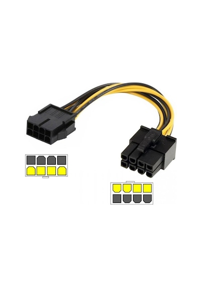 8 Pin 8 Pin Pcie Power Kablo 8 Pin To 8 Pin Pcie Kablo 30 Cm