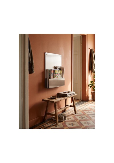 Dizör Duvar Gazeteliği / Dergilik 304 Paslanmaz Çelik, Fırçalı, Tek Sac Büküm Duvar Dergiliği 40 X 65 Cm