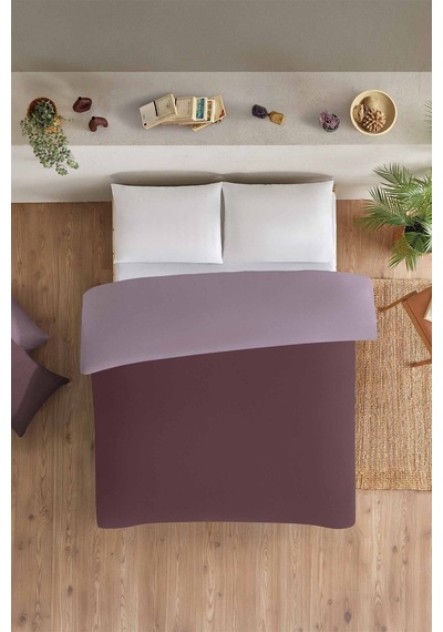 Colourist Tek Kişilik Nevresim Bordo