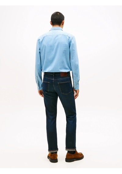Tommy Hilfiger Straıght Denton Str Blacker Blue Erkek Mavi Denim Pantolon - Mw0mw40354