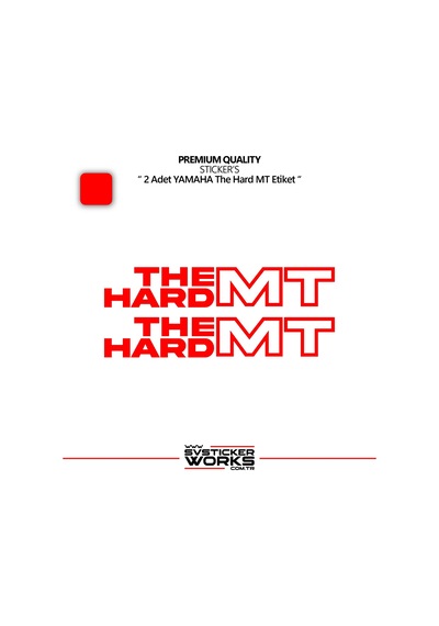 Yamaha The Hard Mt Sticker Yüksek Kalite Folyo 2 Adet Sticker Etiket 49844800