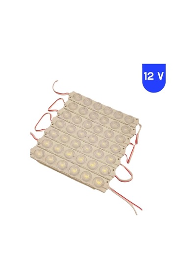 12 Volt 6 Watt 6 Lensli Beyaz 3030 Smd Led Modül Ip65 10 Adet Modül