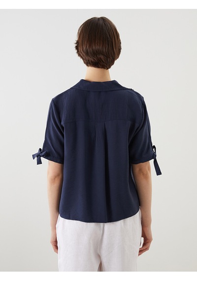 Lcwaıkıkı Classic Lacivert Loose Fit Kadın Gömlek