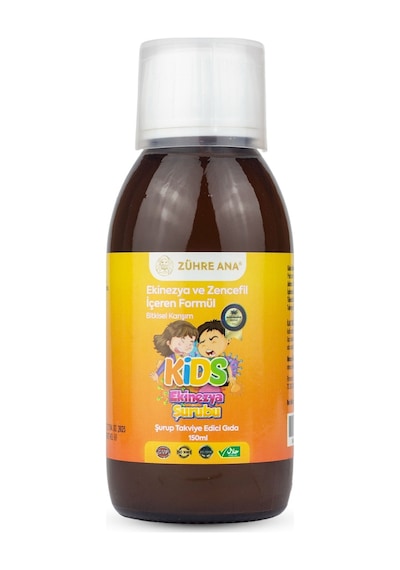 Zühre Ana Kids Ekinezya Şurubu Çocuklar İçin - Ekinezya ve Zencefil İçeren Şurup 150 ML