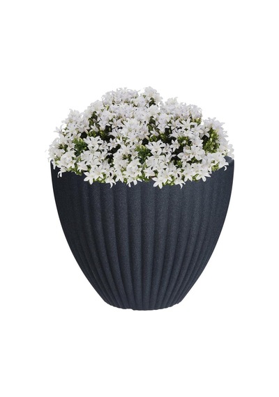 Lotus Plastik Saksı Antrasit Çap 39cm Yükseklik 35cm