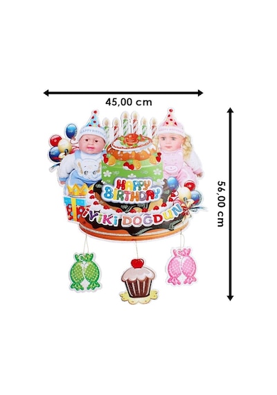 Iyiki Doğdun 3 Boyutlu Asmalı Süs 56.00 CM X 45.00 CM N11.3635