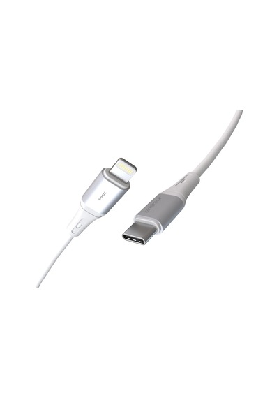 2 Adet X 2 Metre Kablo Seti, Type C-lightning 27watt Pd Hızlı Şarj, Wahoo, Beyaz/gümüş Metal