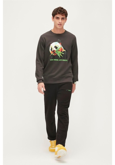 Bad Bear Re-bamboo Crewneck Erkek Sweatshirt-5575 Raven Füme
