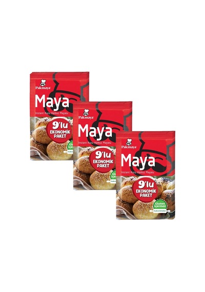 Pakmaya Instant Maya 9'lu 90 Gr X 3 Adet