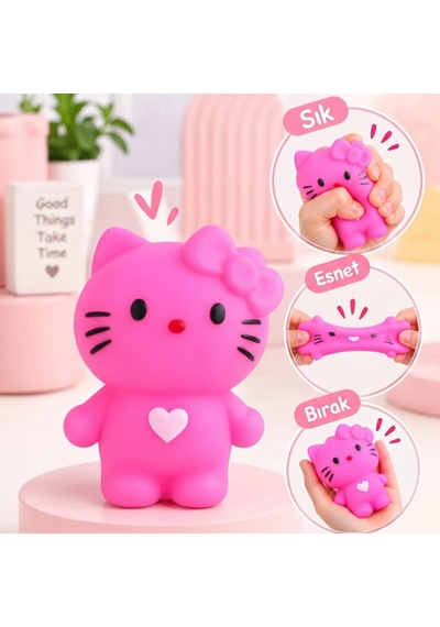 Özel Üretim Hello Kitty Tasarımlı - 12'li Paket Oyun Aksesuarı El Egzersizi Hobi Gereci