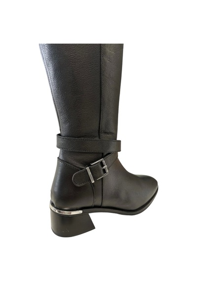 Castle Black Cb-97900-1 Kadın Deri Topuklu Çizme Siyah