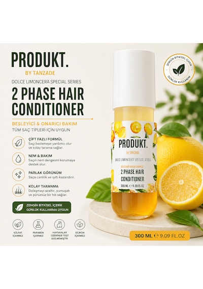 Produkt By Tanzade Dolce Limoncera Çift Fazlı Saç Bakım Spreyi 300 Ml