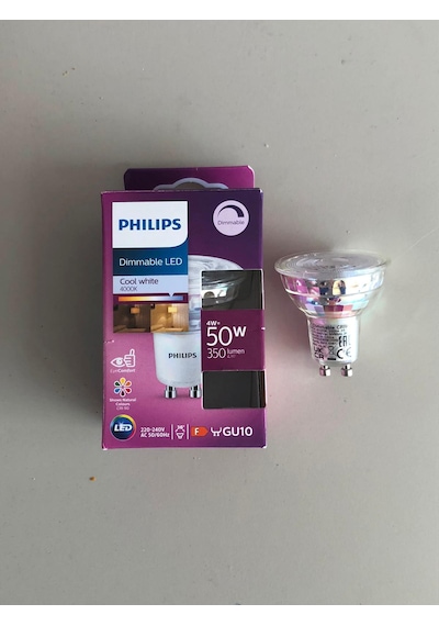 3 Adet Philips 4w 50w 350 Lumen 4000k Günışığı Dimli Gu10 Led Spot 15.000 Saat -