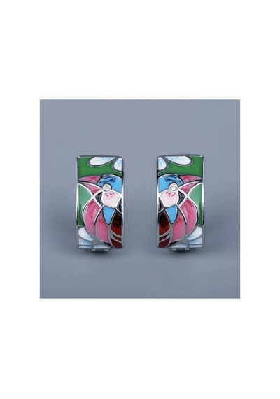 Glaze Bird El Yapımı Emaye 925 Ayar Gümüş Özel Tasarım Mavi Spinel Kuş Etnik Küpe Turkuaz
