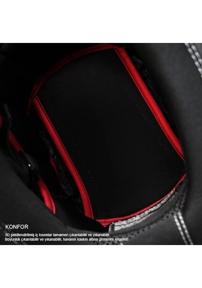 Nexx Sx.100 Skyway Gri - Kırmızı Kask