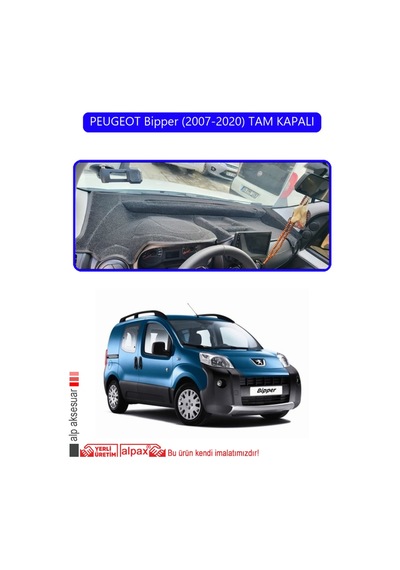 Peugeot Bipper 2007-2020 Tam Kapalıtorpido Koruma Halısı Mavi Kenar
