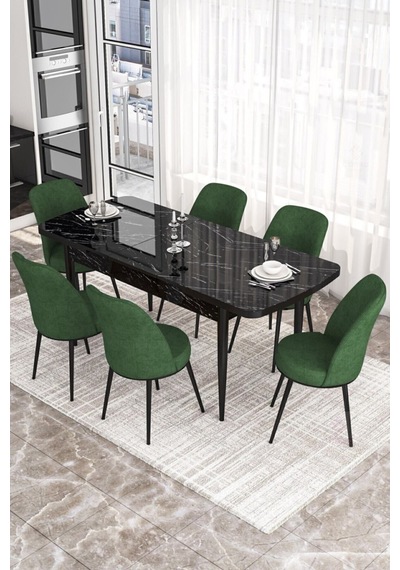 Canisa Concept Kor Serisi 70x114 Açılabilir Mutfak Masası Takımı Siyah Mermer Desen Masa 6 Haki Yeşil Sandalye Masa Siyah Mermer Desen Sandalyeler Haki Canisa Concept Kor Serisi 70x114 Açılabilir Mutfak Masası Takımı Siyah Mermer Desen Masa 6 Haki Yeşil Sandalye Masa Siyah Mermer Desen Sandalyeler Haki