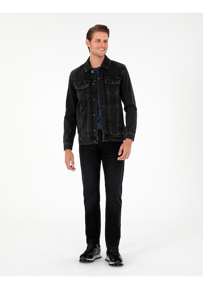 Pierre Cardin Erkek Siyah Ceket Denim 50292102-vr046 Siyah Siyah