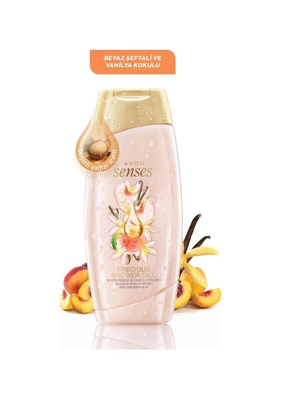 Avon Senses Precious Beyaz Şeftali ve Vanilya Kokulu Duş Jeli 250 ML