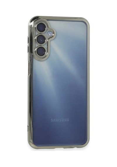Samsung Galaxy Uyumlu, A15 4g Kılıf Lensli Silikon - Gümüş