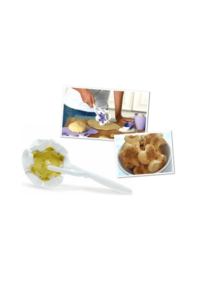 Kurabiye Ruleti - Çiçek - Kalp - Üçgen - Muffin Şekillerinde Kurabiye Şekillendirici Çok Renkli