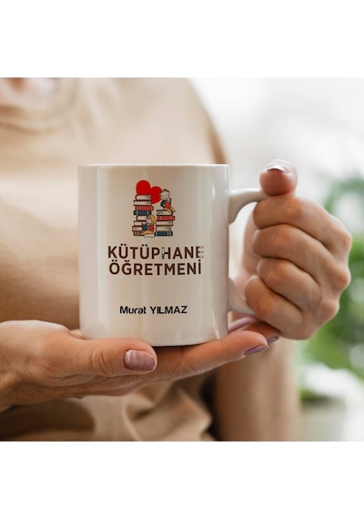 Kişiye Özel Meslek Jandarma Kütüphane Öğretmeni Bardak Beyaz
