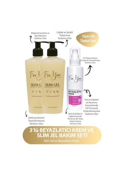 Slim Jel - Toparlayıcı - Sıkılaştırıcı - Çatlak Karşıtı Ve Selülit Kremi X 2adet - Leke Karşıtı Krem