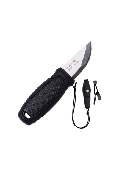 Morakniv Eldris Siyah -Mora Kamp Bıçak- Ateş Başlatıcı Bulunan Kit il Siyah