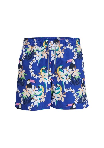 Jack & Jones Jpstfıjı Jjswım Aop Ss24 Ly Sn Erkek Bluing Deniz Şortu - 12253230