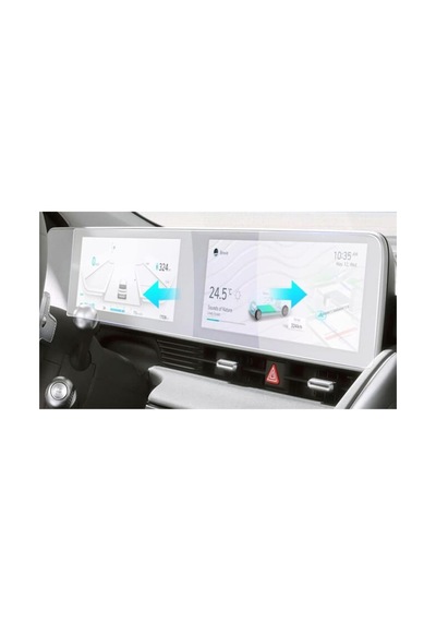 Hyundai Ioniq 5 Uyumlu Araç Ekran Koruyucu Multimedya Dijital Gösterge 9h Nano Kırılmaz Şeffaf