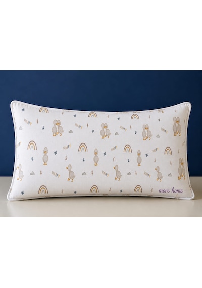 More Home Müslin Bebek Yastık Kılıfı Kapaklı 35x45 Ördekli Krem