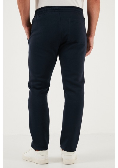 Buratti Pamuklu Regular Fit Normal Bel Şardonlu Erkek Eşofman Altı 5908040 Koyu Lacivert