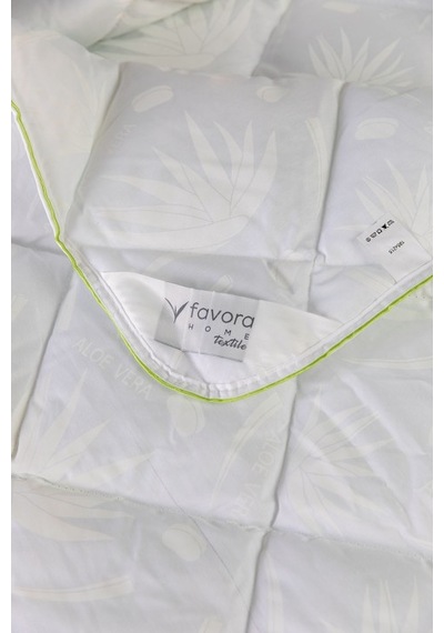 Favora Aloevera Çift Kişilik Uyku Seti - Yorgan & Yastık Beyaz