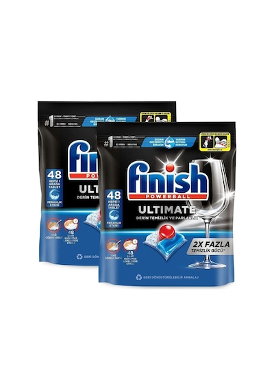 Finish Ultimate Bulaşık Makinesi Deterjanı Kapsül Tablet 96 Adet (48 x 2)