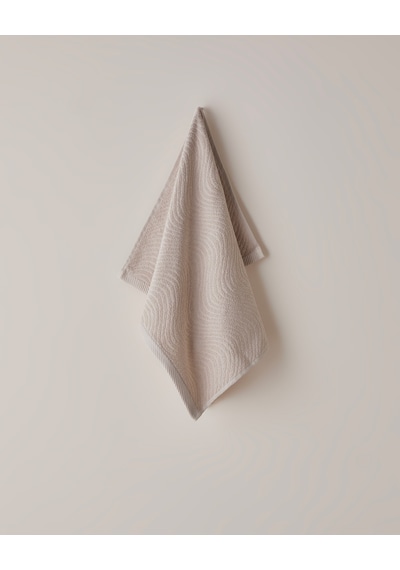English Home Wave Pamuk Yüz Havlusu 50x70 Cm Açık Bej Açık Bej