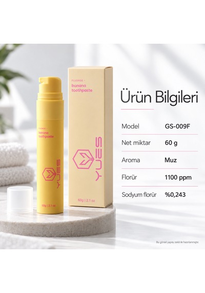 Yues Muz Aromalı Diş Macunu Florürlü Pompalı 60 G Gs-009f Beyazlatma