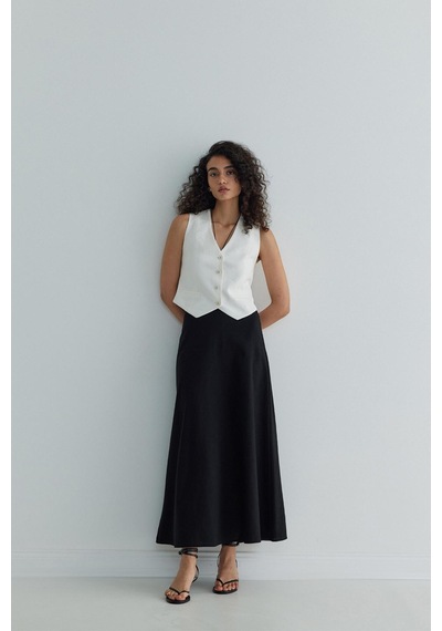 Suud Collection Siyah Serena Kloş Etek