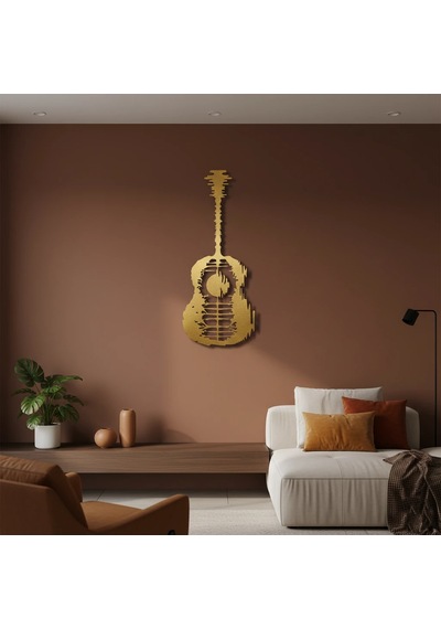 Klasik Gitar Metal Duvar Dekoru