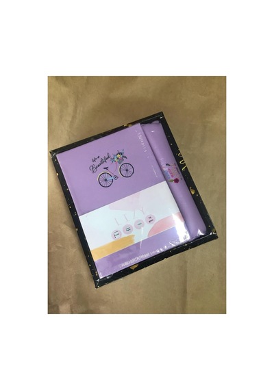 Atakids Lizy Yaşam Motto Baskılı Süresiz Ajanda Ve Kalemlik Seti 168 Yaprak 14 20 Mor Çok Renkli