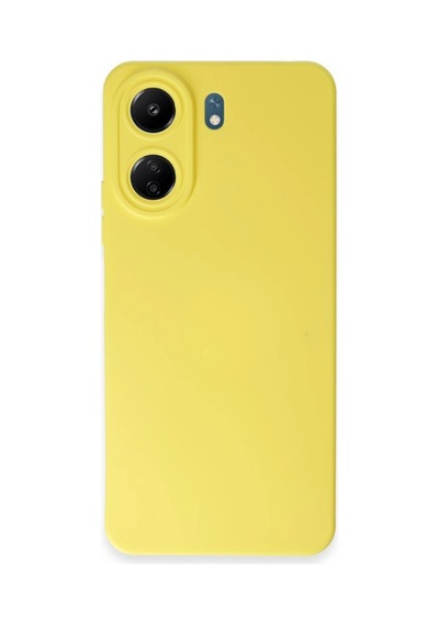 Herşeytrend Xiaomi Redmi 13c Kılıf Nano İçi Kadife Silikon - Sarı Çok Renkli