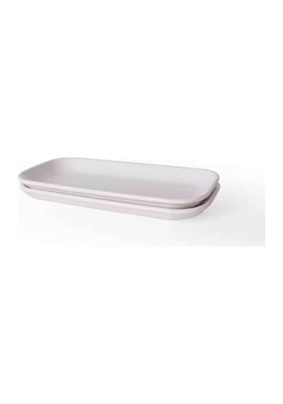 Keramika Beyaz Pergamon Kayık Tabak 26 Cm 2 Adet 006