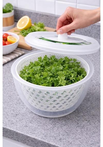 Salata Ve Sebze Kurutucu Gri - Beyaz