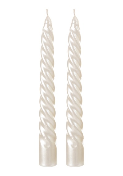 Mudo Home 2li Burgulu Şamdan Mum Sedef 18cm 419650
