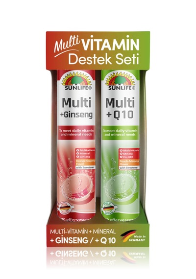 Sunlife Multivitamin Destek Seti - Multi +ginseng & Multi +q10