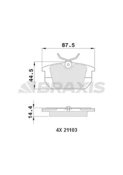 Fiat Tempra Arka Fren Balatasi 1990-1999 Braxıs Aa0144