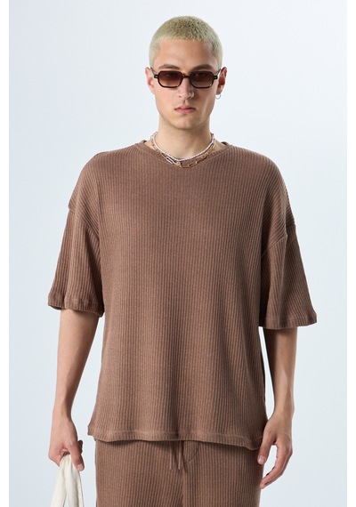 Basıc Oversize Takım Kahverengi