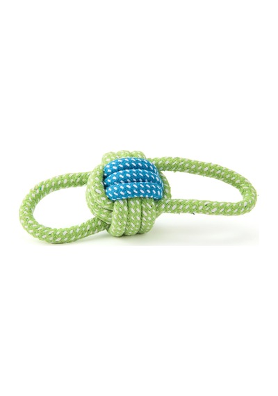 Petlovee Örgü İpli Burgu Köpek Oyuncağı - Yeşil - 20 Cm