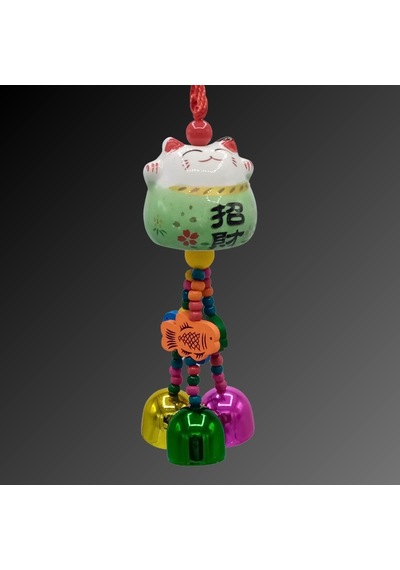 Feng Shui Maneki Neko Şans Kedisi Yeşil No.3