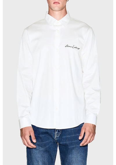 Armani Exchange Erkek Gömlek Xm001224 Af10192 U0009 Beyaz Beyaz
